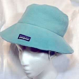 NWT RARE Patagonia Kids M Hip Flop Fleece Bucket HAT 1999 🔥 Blue